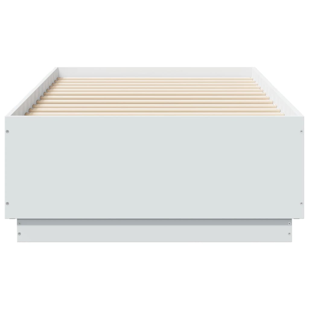 Sengeramme Hvit 90X190 Cm Konstruert Tre