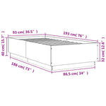 Sengeramme Hvit 90X190 Cm Konstruert Tre