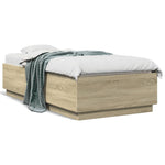 Sengeramme Sonoma Eik 90X190 Cm Konstruert Tre