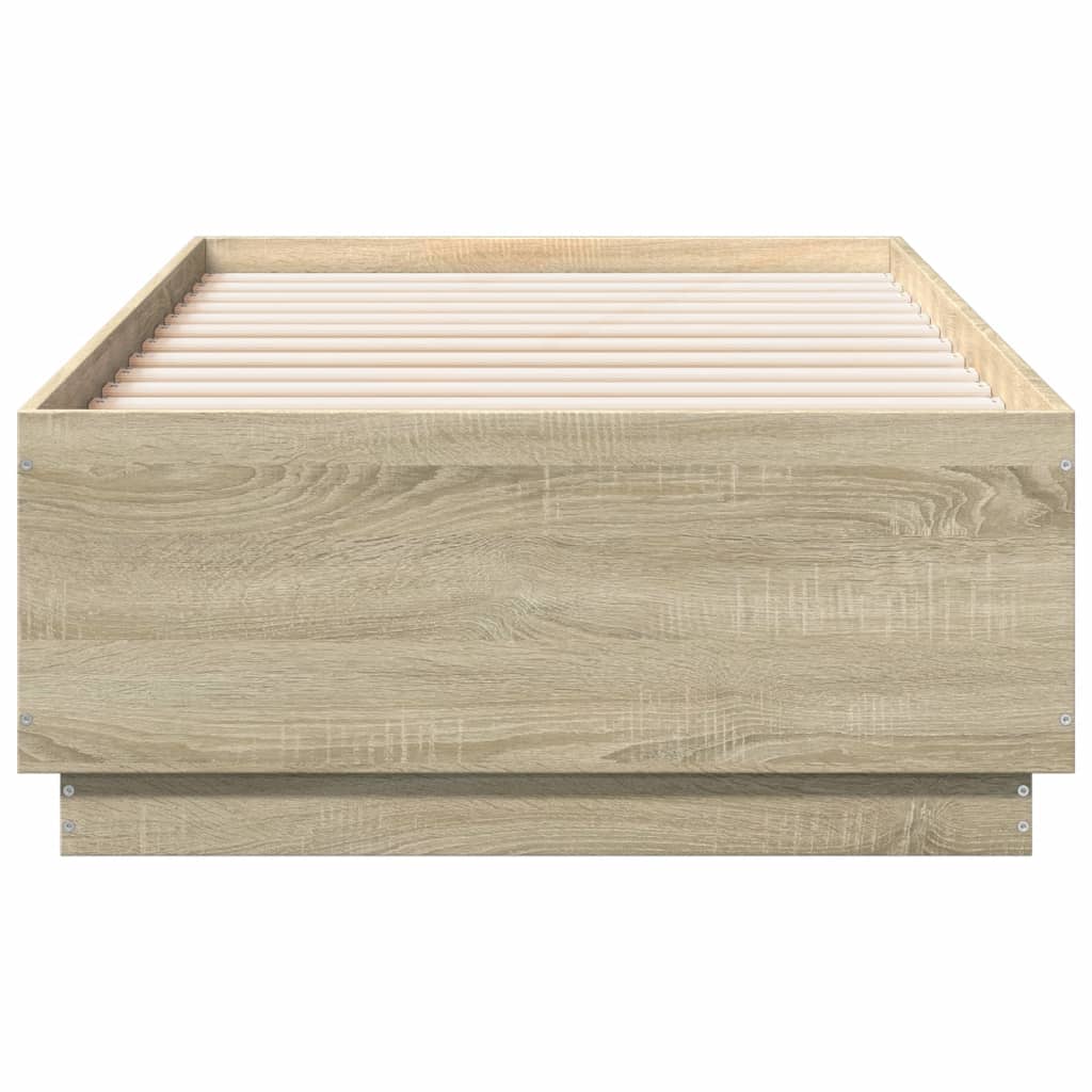 Sengeramme Sonoma Eik 90X190 Cm Konstruert Tre