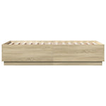 Sengeramme Sonoma Eik 90X190 Cm Konstruert Tre