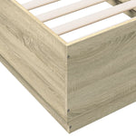Sengeramme Sonoma Eik 90X190 Cm Konstruert Tre