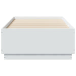 Sengeramme Hvit 75X190 Cm Konstruert Tre