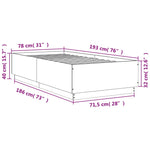 Sengeramme Hvit 75X190 Cm Konstruert Tre