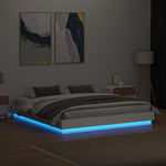 Sengeramme Med Led-Lys Hvit 200X200 Cm