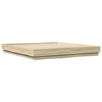 Sengeramme Med Led-Lys Sonoma Eik 200X200 Cm