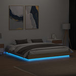 Sengeramme Med Led-Lys Sonoma Eik 200X200 Cm