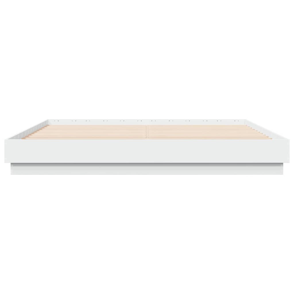 Sengeramme Med Led-Lys Hvit 180X200 Cm