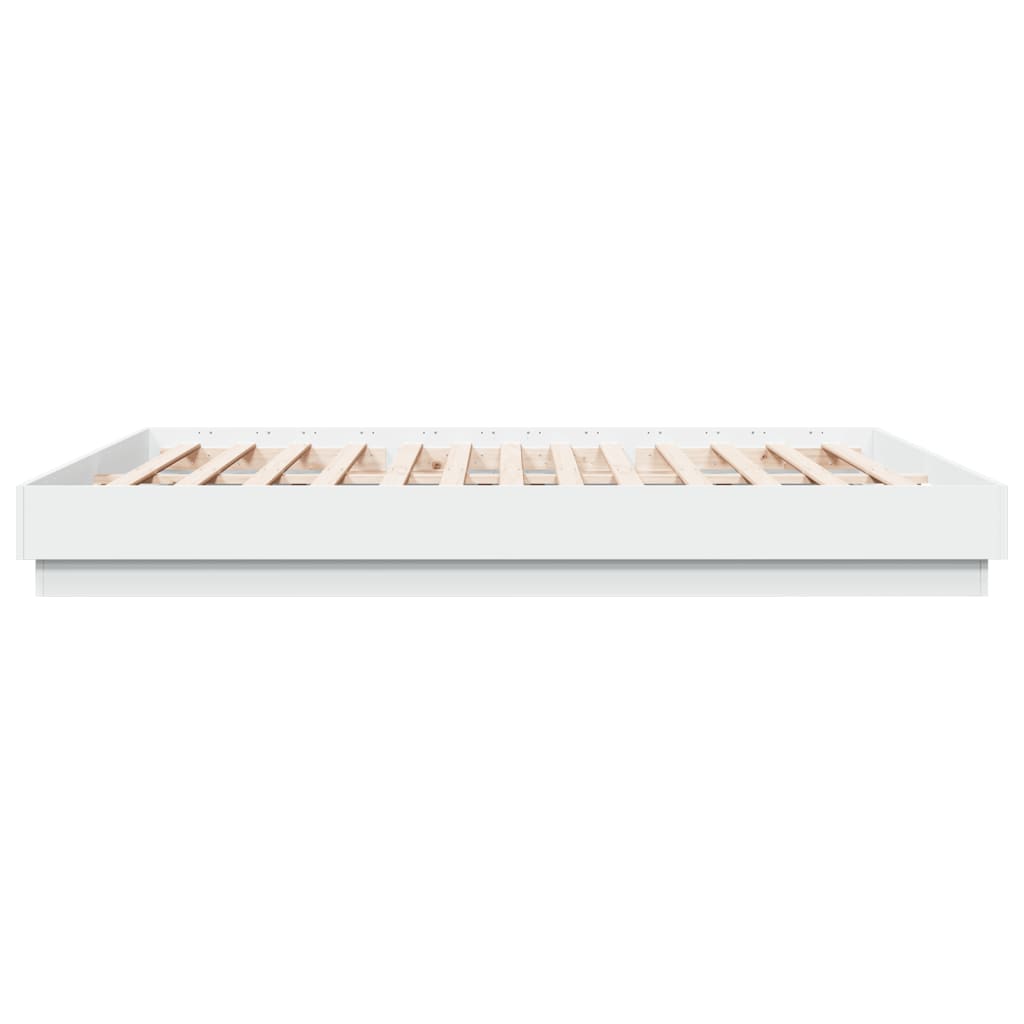 Sengeramme Med Led-Lys Hvit 180X200 Cm