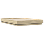 Sengeramme Med Led-Lys Sonoma Eik 160X200 Cm