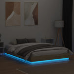 Sengeramme Med Led-Lys Sonoma Eik 160X200 Cm