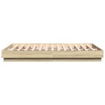 Sengeramme Med Led-Lys Sonoma Eik 160X200 Cm