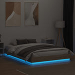 Sengeramme Med Led-Lys Sonoma Eik 150X200 Cm