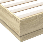 Sengeramme Med Led-Lys Sonoma Eik 150X200 Cm