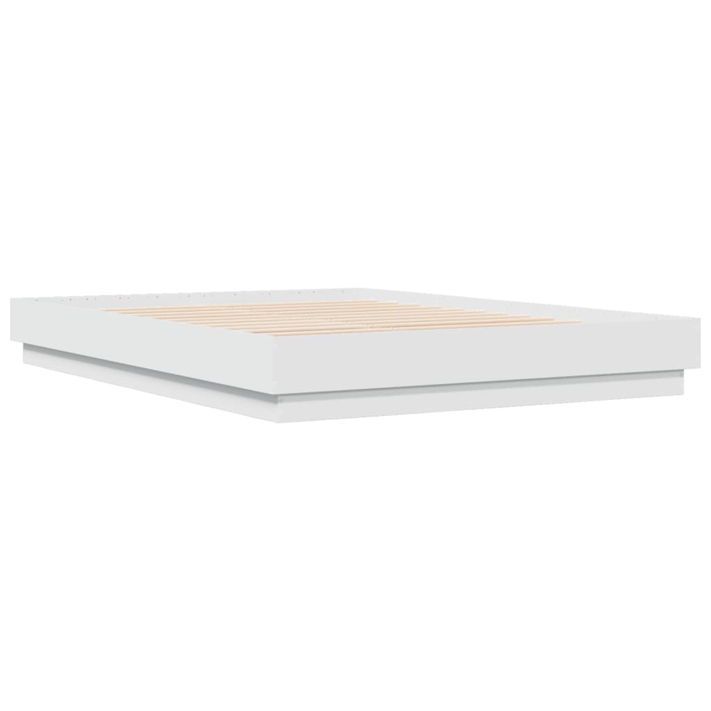 Sengeramme Med Led-Lys Hvit 140X200 Cm