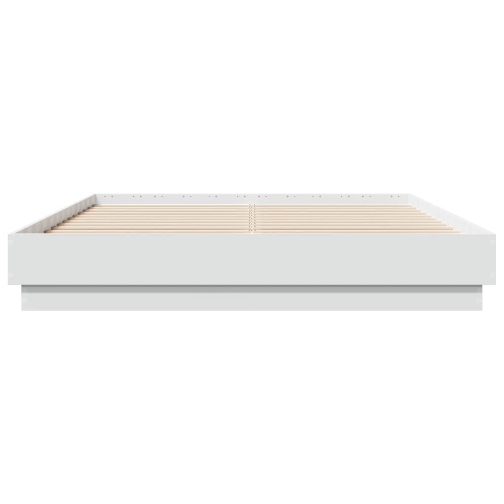 Sengeramme Med Led-Lys Hvit 140X200 Cm