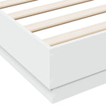 Sengeramme Med Led-Lys Hvit 140X200 Cm