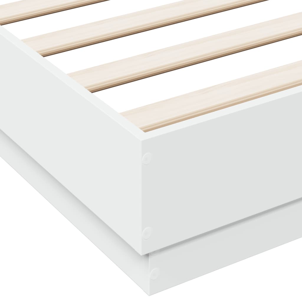 Sengeramme Med Led-Lys Hvit 140X200 Cm