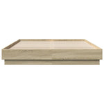 Sengeramme Med Led-Lys Sonoma Eik 140X200 Cm