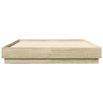 Sengeramme Med Led-Lys Sonoma Eik 135X190 Cm