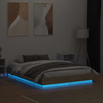 Sengeramme Med Led-Lys Sonoma Eik 120X190 Cm