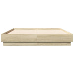 Sengeramme Med Led-Lys Sonoma Eik 120X190 Cm