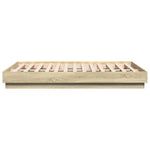 Sengeramme Med Led-Lys Sonoma Eik 120X190 Cm