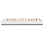 Sengeramme Hvit 160X200 Cm Konstruert Tre