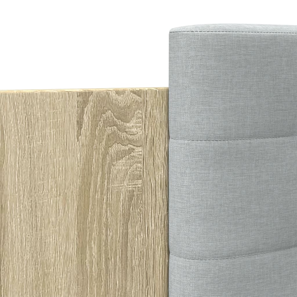 Sengeramme Med Hodegavl Sonoma Eik 90X190 Cm Konstruert Tre