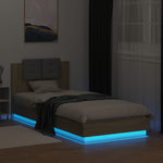 Sengeramme Med Hodegavl Og Led-Lys Sonoma Eik 100X200 Cm