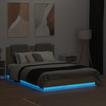 Sengeramme Med Hodegavl Og Led-Lys Sonoma Eik 140X190 Cm