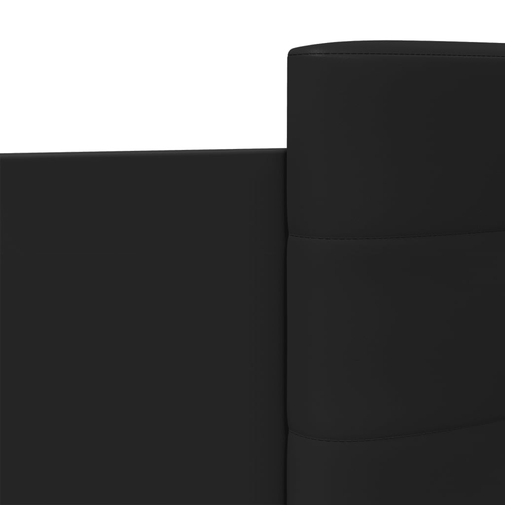Sengeramme Med Hodegavl Og Led-Lys Svart 75X190 Cm