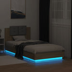 Sengeramme Med Hodegavl Og Led-Lys Sonoma Eik 75X190 Cm
