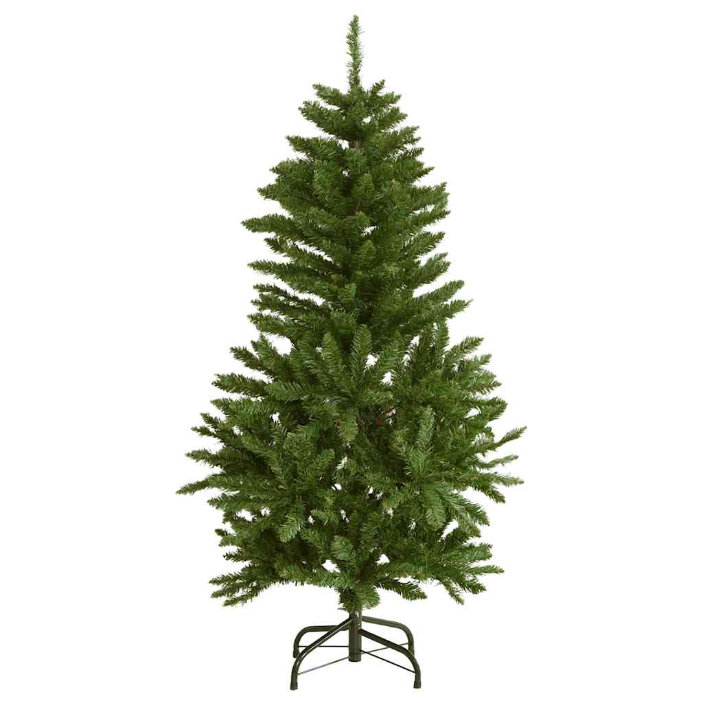 Kunstig Hengslet Juletre Med 150 Led Og Kulesett 150 Cm