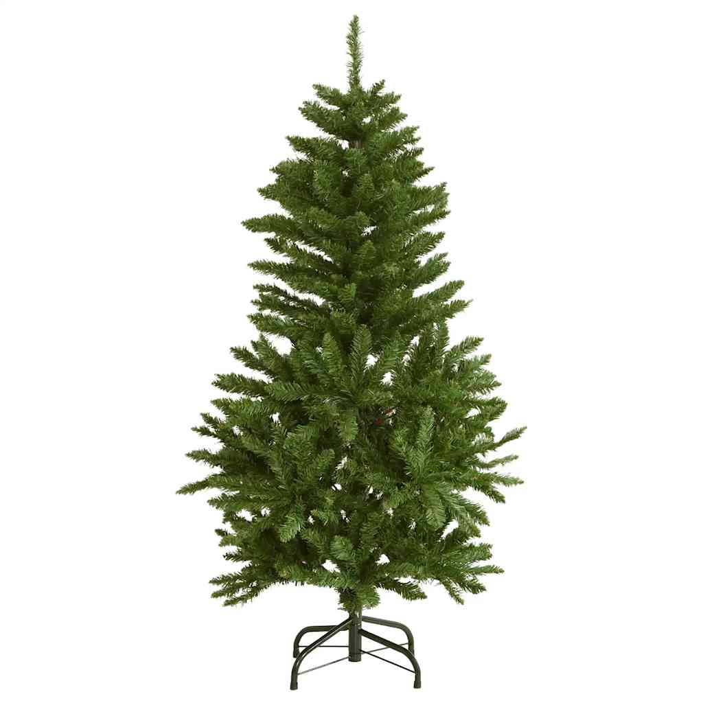 Kunstig Hengslet Juletre Med 150 Led Og Kulesett 150 Cm
