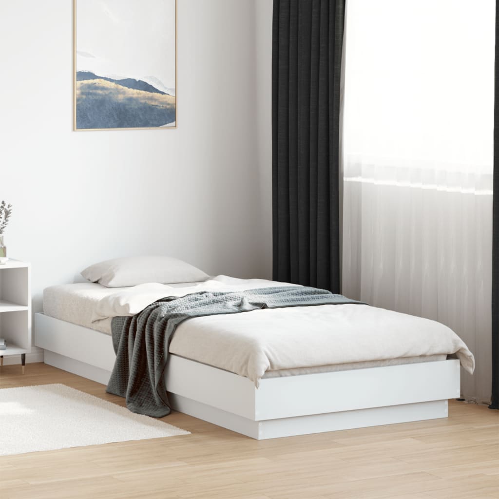 Sengeramme Med Led-Lys Hvit 100X200 Cm