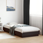 Sengeramme Med Led-Lys Svart 100X200 Cm