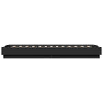 Sengeramme Med Led-Lys Svart 100X200 Cm