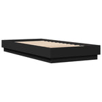 Sengeramme Med Led-Lys Svart 100X200 Cm