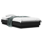 Sengeramme Med Led-Lys Svart 100X200 Cm
