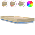 Sengeramme Med Led-Lys Sonoma Eik 100X200 Cm