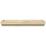 Sengeramme Med Led-Lys Sonoma Eik 100X200 Cm