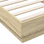 Sengeramme Med Led-Lys Sonoma Eik 100X200 Cm