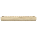 Sengeramme Med Led-Lys Sonoma Eik 90X200 Cm