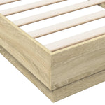Sengeramme Med Led-Lys Sonoma Eik 90X200 Cm