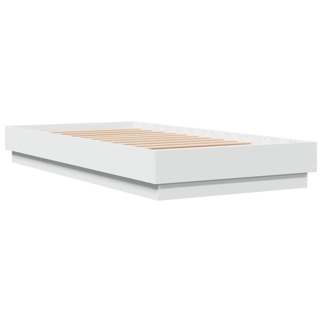 Sengeramme Med Led-Lys Hvit 90X190 Cm
