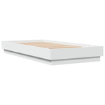 Sengeramme Med Led-Lys Hvit 90X190 Cm
