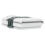 Sengeramme Med Led-Lys Hvit 90X190 Cm