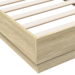 Sengeramme Med Led-Lys Sonoma Eik 90X190 Cm
