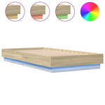 Sengeramme Med Led-Lys Sonoma Eik 75X190 Cm